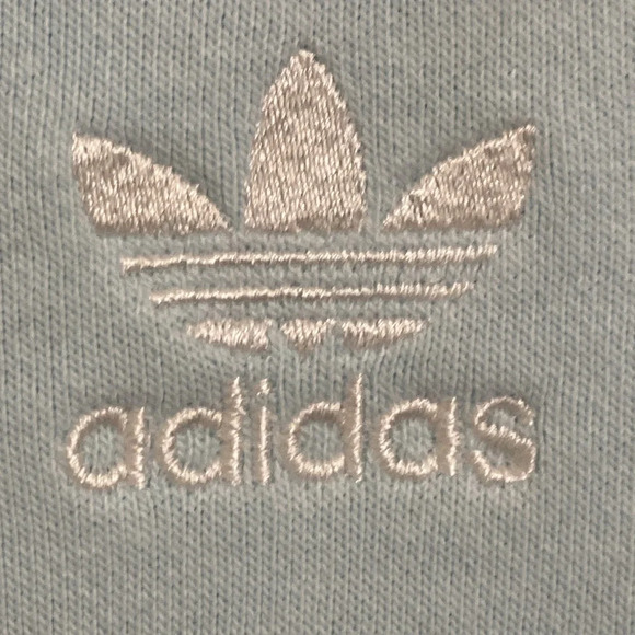 Adidas Essentials Trefoil Sweatshirt Almost Blue Slim Fit Casual Unisex - Picture 3 of 7